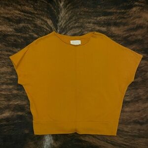 Anthropology tie back shirt size XS and a beautiful mustard color